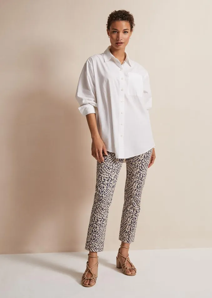 Phase Eight Trousers Carmella Printed Straight Leg Trousers Carbonwhite 8211 Women Phase Eight Trousers Carmella Printed Straight Leg Trousers Carbonwhite 8211 Women