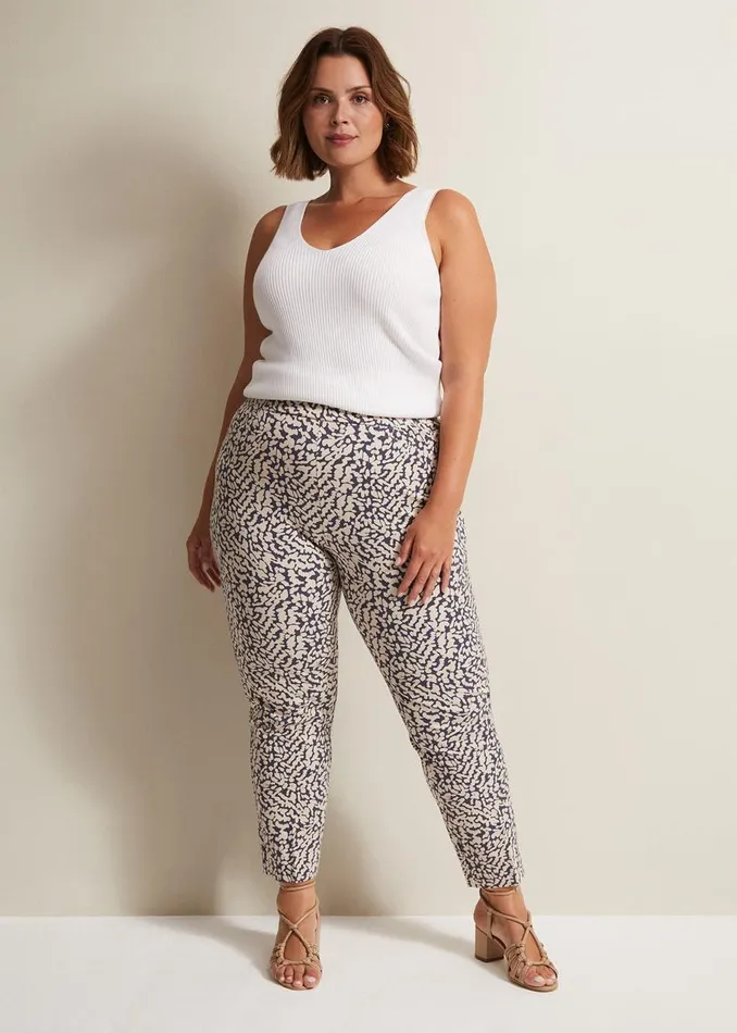 Phase Eight Trousers Carmella Printed Straight Leg Trousers Carbonwhite 8211 Women Phase Eight Trousers Carmella Printed Straight Leg Trousers Carbonwhite 8211 Women
