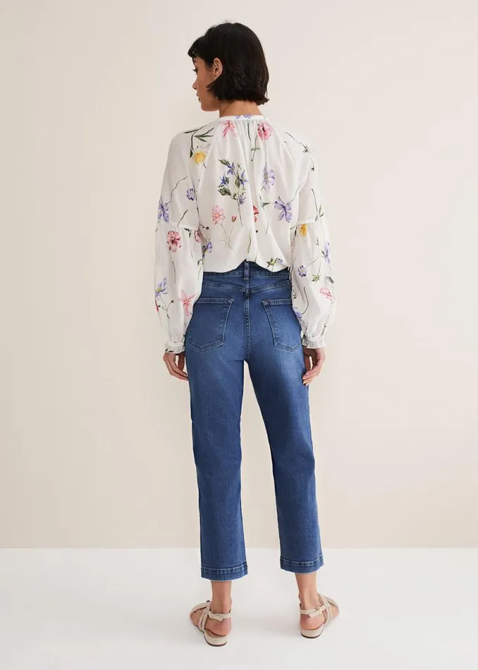 Phase Eight Trousers Karlie Straight Leg Jeans Mid Wash 8211 Women