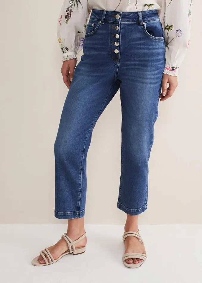 Phase Eight Trousers Karlie Straight Leg Jeans Mid Wash 8211 Women