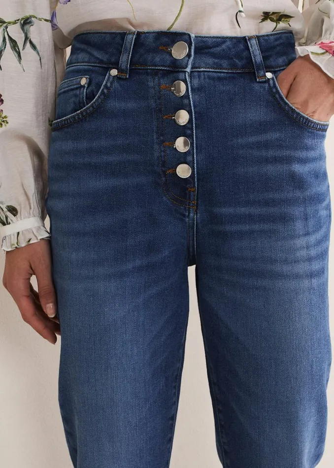 Phase Eight Trousers Karlie Straight Leg Jeans Mid Wash 8211 Women