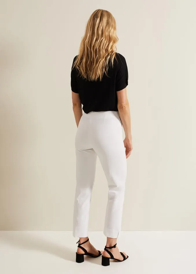 Phase Eight Trousers Miah Stretch Capri Trousers White 8211 Women