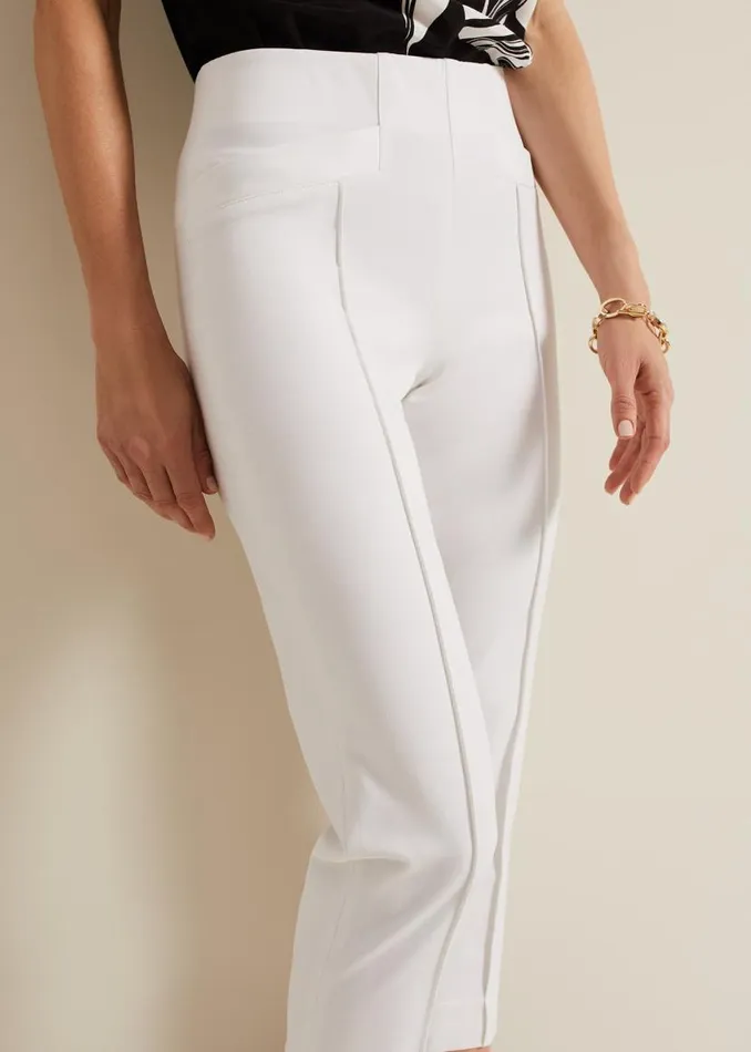 Phase Eight Trousers Miah Stretch Capri Trousers White 8211 Women