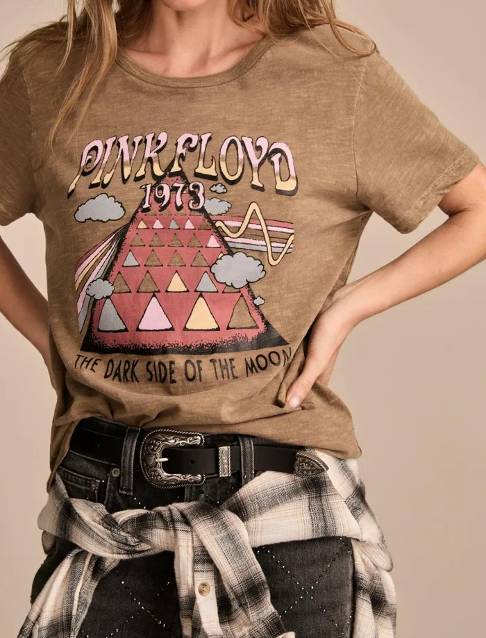 Pink Floyd Dark Side Of The Moon Classic Crew Cub Women Lucky Brand Graphic Tees