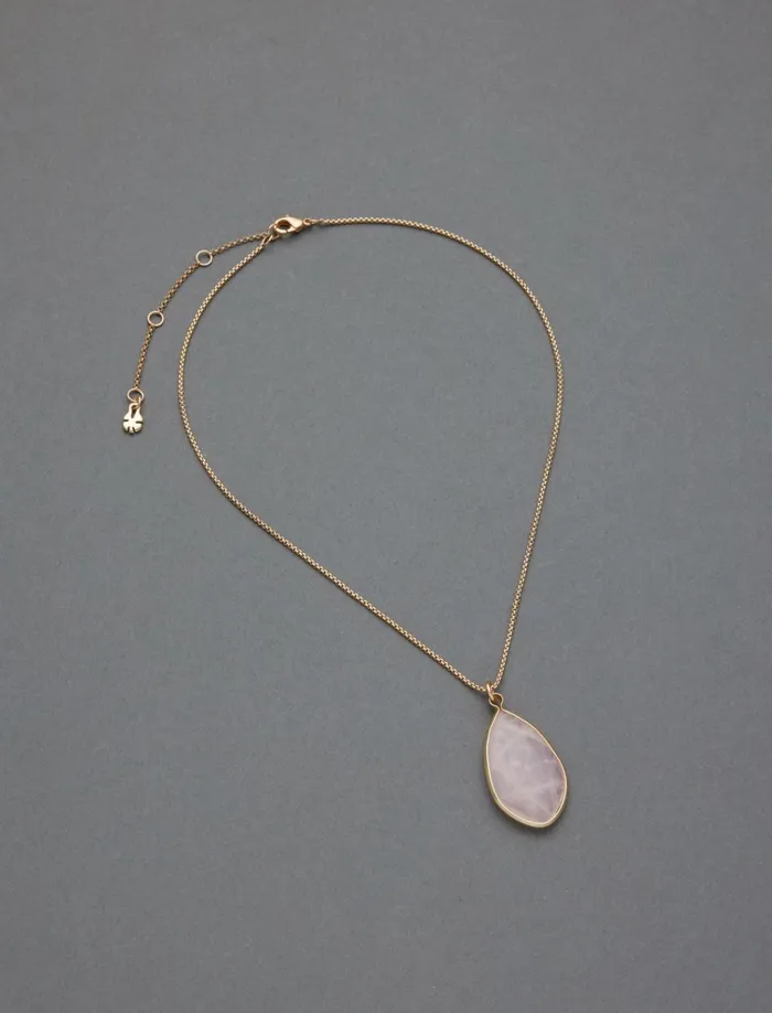 Pink Stone Pendant Gold Women Lucky Brand Jewelry