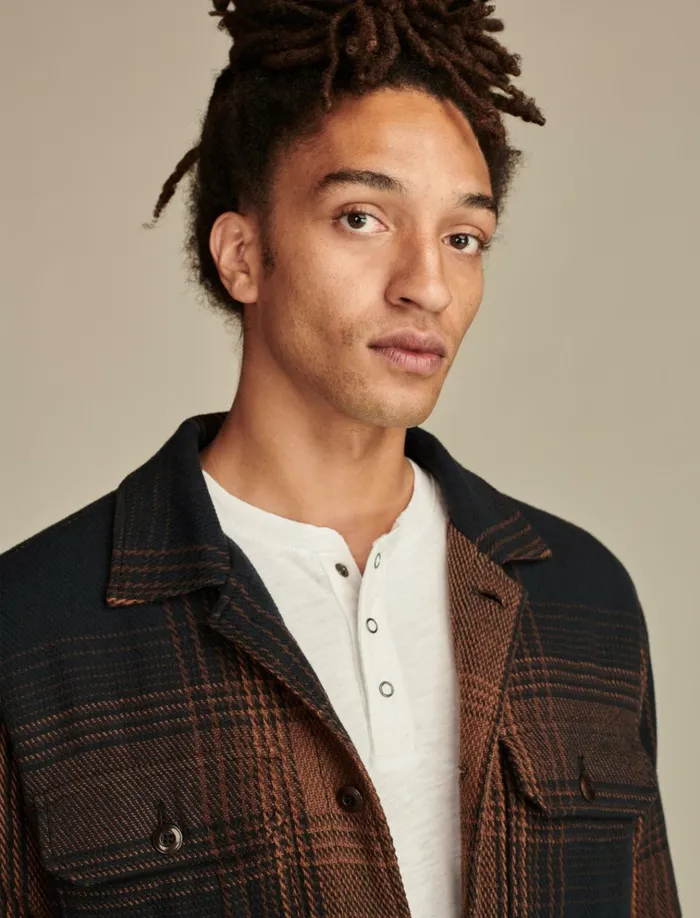 Plaid Shirt Jacket Plaid Multi Men Lucky Brand Shirts and Tops