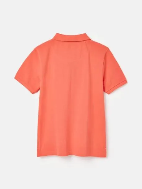 Polo Shirts Boys Joules Orange Pique Cotton Polo Shirt