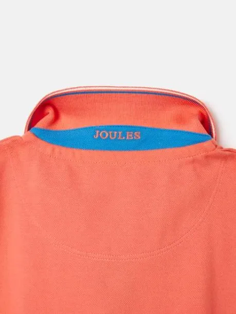 Polo Shirts Boys Joules Orange Pique Cotton Polo Shirt