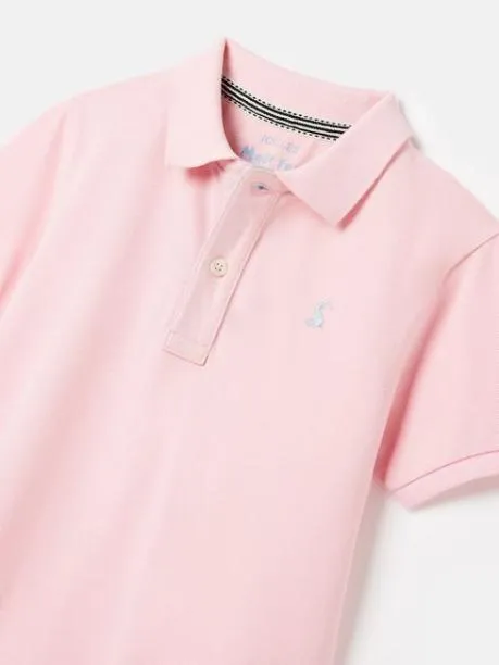 Polo Shirts Boys Joules Pink Pique Cotton Polo Shirt
