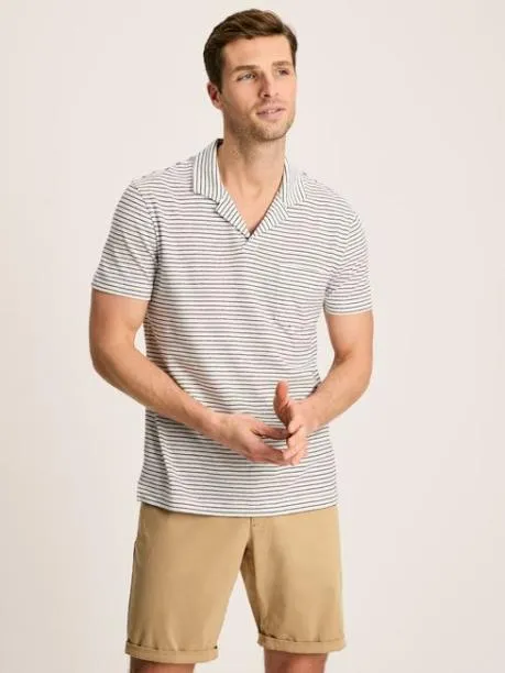 Polo Shirts Men Joules White Striped Polo Shirt