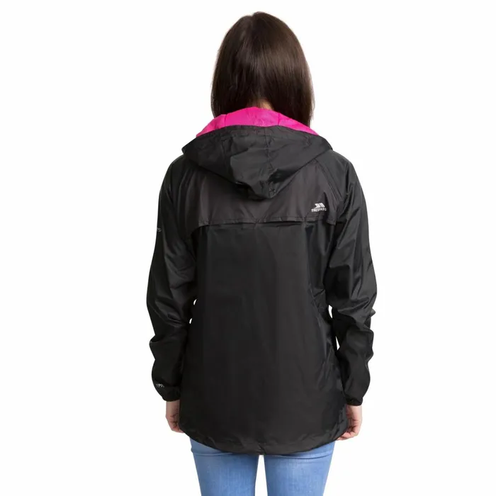Qikpac Waterproof Packaway Jacket Black Women Trespass Packaway Jackets