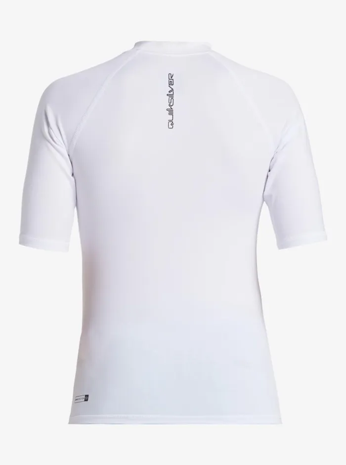 Quiksilver 816 Everyday UPF50 Short Sleeve Surf Tee White Boys Rashguards