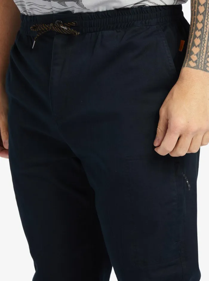 Quiksilver After Surf Elastic Waist Pants Black MensWaterman Pants Quiksilver After Surf Elastic Waist Pants Black MensWaterman Pants