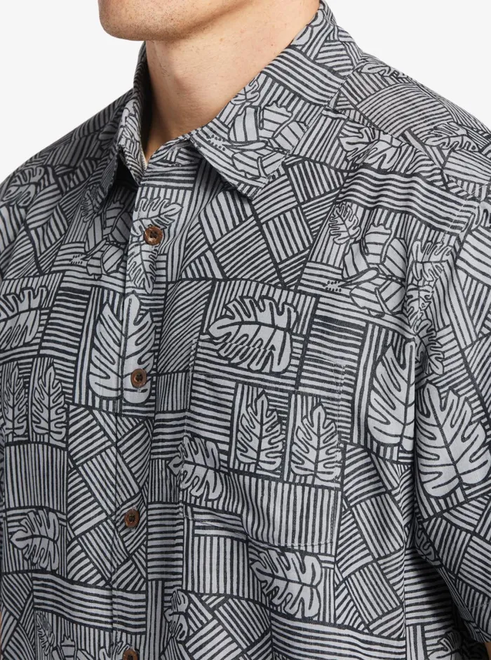 Quiksilver Amazed Palm Woven Shirt Black Amazed Palm MensWaterman Shirts and Polos