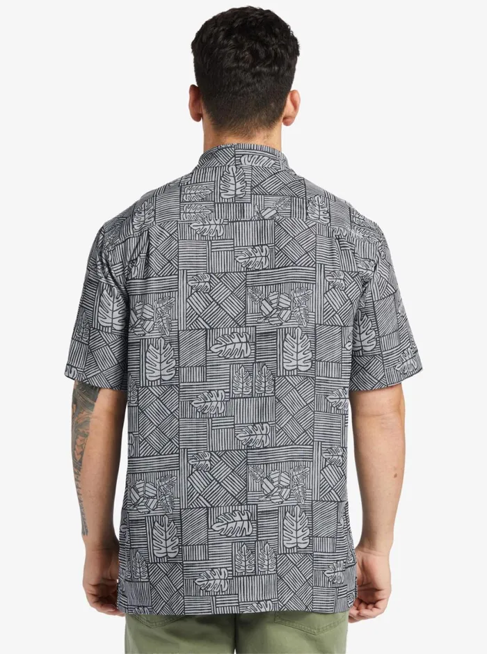 Quiksilver Amazed Palm Woven Shirt Black Amazed Palm MensWaterman Shirts and Polos