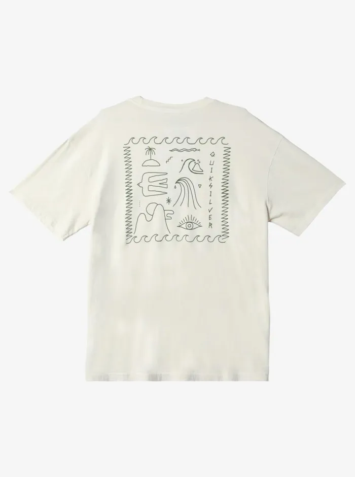 Quiksilver Bag Of Sun TShirt Gardenia Mens Tees Quiksilver Bag Of Sun TShirt Gardenia Mens Tees
