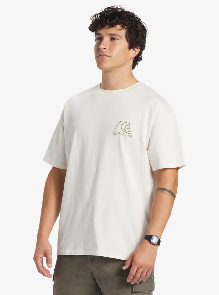 Quiksilver Bag Of Sun TShirt Gardenia Mens Tees Quiksilver Bag Of Sun TShirt Gardenia Mens Tees