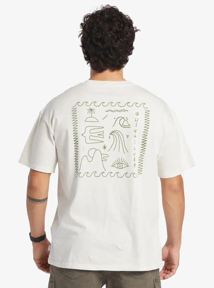 Quiksilver Bag Of Sun TShirt Gardenia Mens Tees Quiksilver Bag Of Sun TShirt Gardenia Mens Tees
