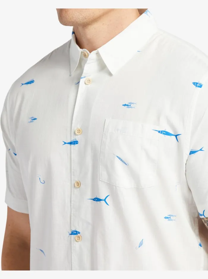 Quiksilver Big Pond Woven Shirt Big Pond White MensWaterman Shirts and Polos Quiksilver Big Pond Woven Shirt Big Pond White MensWaterman Shirts and Polos