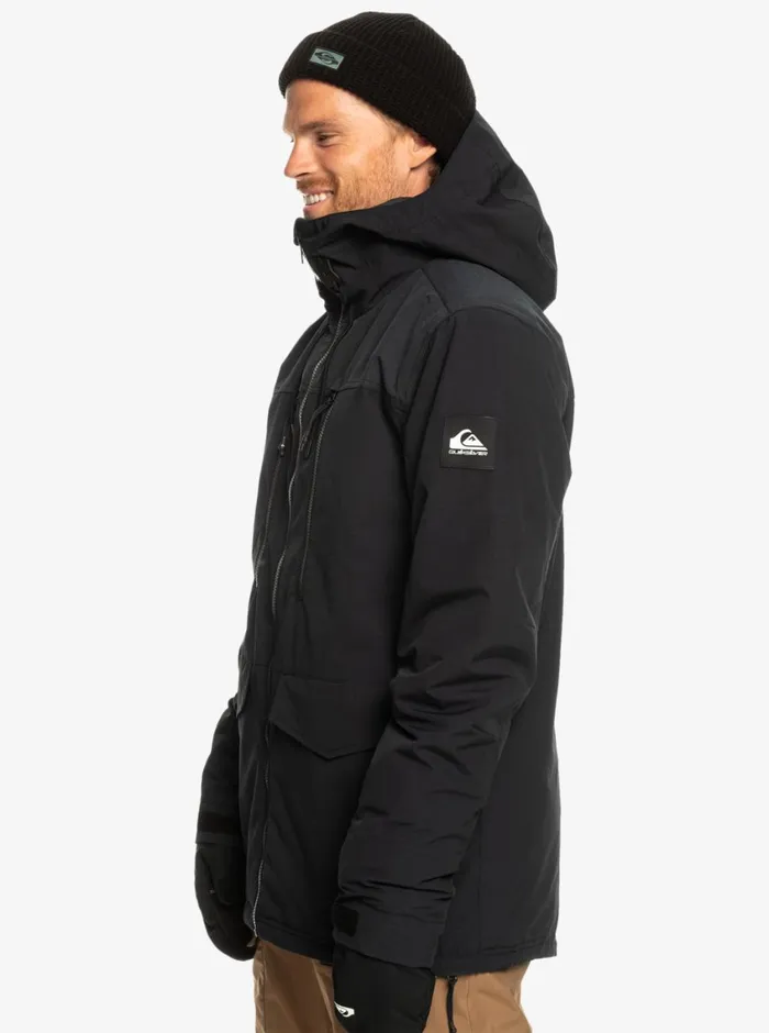 Quiksilver Fairbanks Technical Snow Jacket True Black Mens Snow Jackets