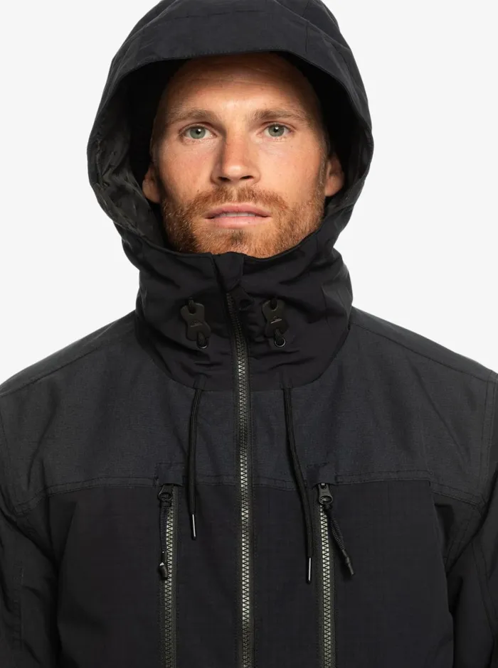 Quiksilver Fairbanks Technical Snow Jacket True Black Mens Snow Jackets