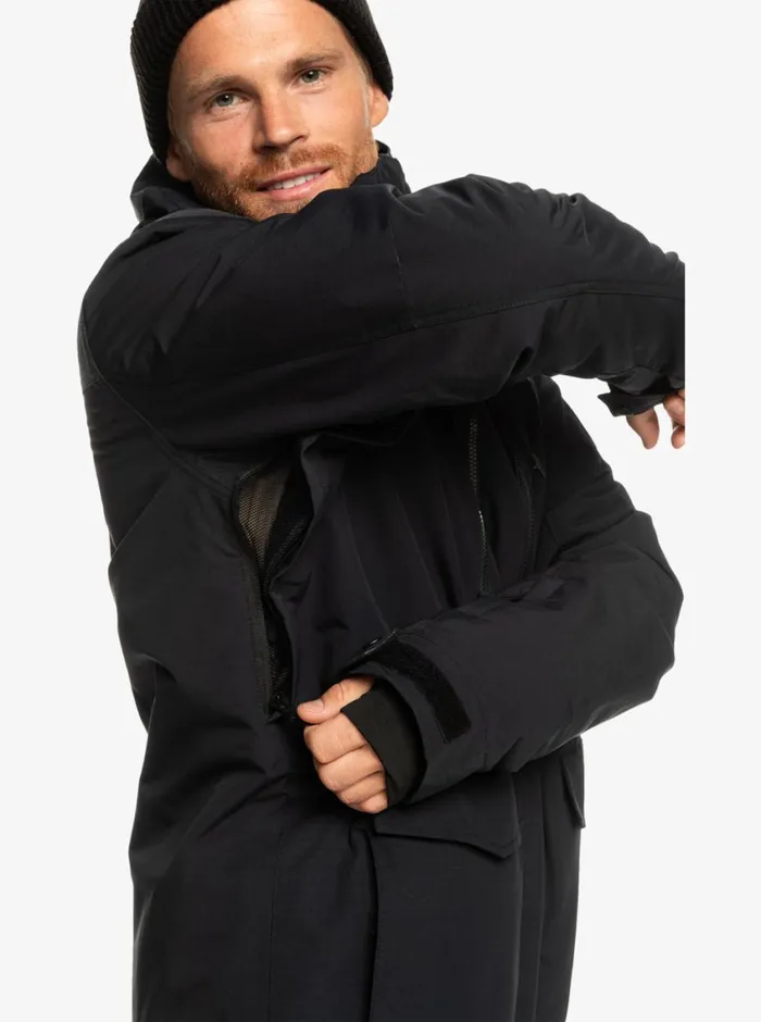 Quiksilver Fairbanks Technical Snow Jacket True Black Mens Snow Jackets