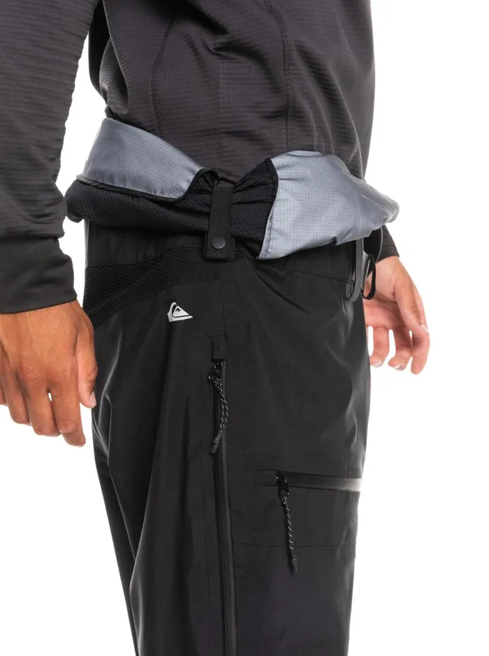 Quiksilver Highline Pro Insulated 3L GORETEX Snow Bib Pants True Black Mens Snow Pants