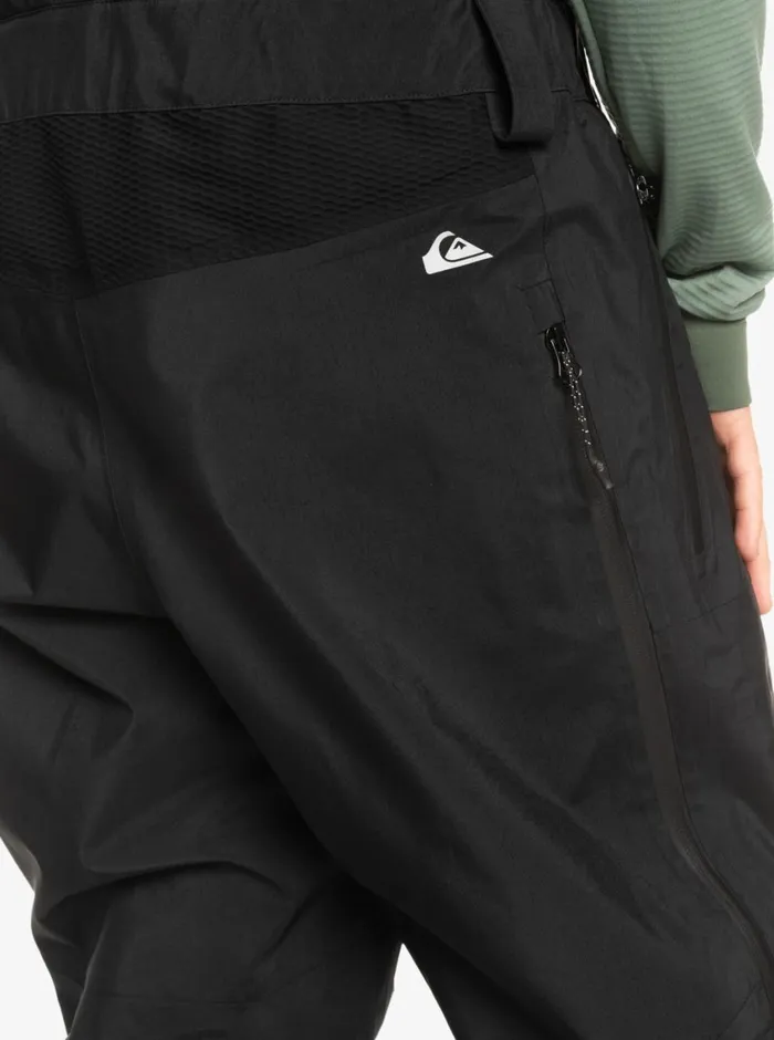 Quiksilver Highline Pro Insulated 3L GORETEX Snow Bib Pants True Black Mens Snow Pants