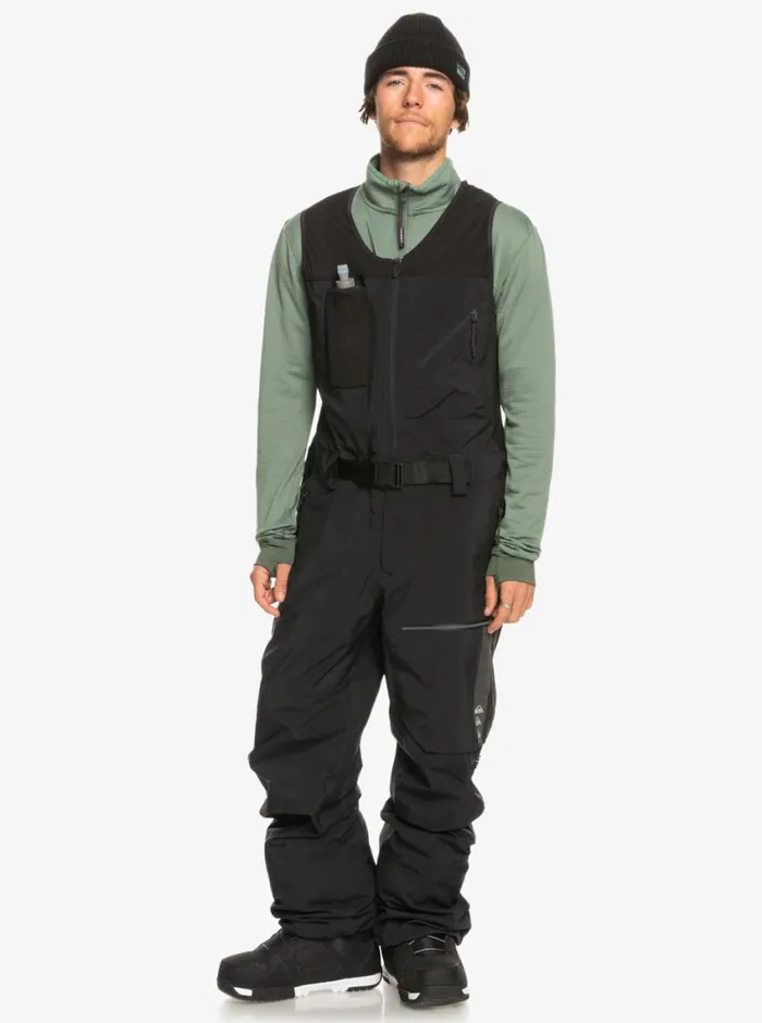 Quiksilver Highline Pro Insulated 3L GORETEX Snow Bib Pants True Black Mens Snow Pants