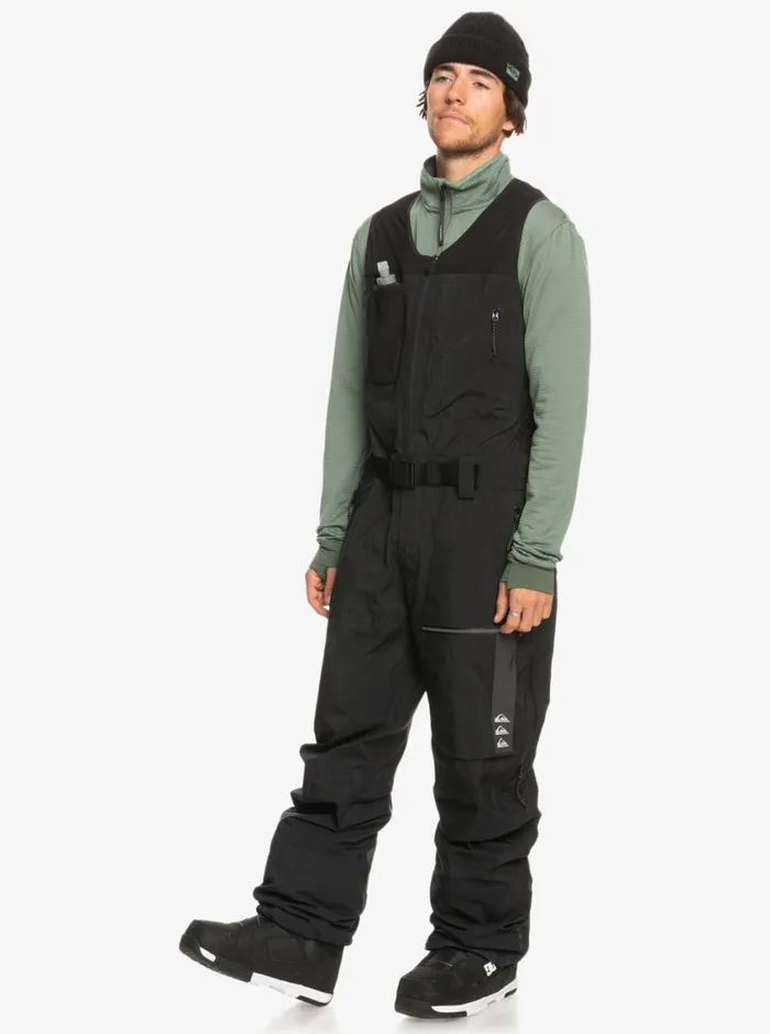 Quiksilver Highline Pro Insulated 3L GORETEX Snow Bib Pants True Black Mens Snow Pants