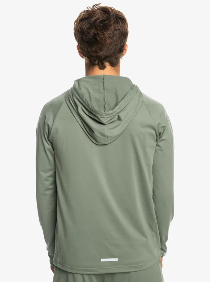 Quiksilver Knit Training Technical ZipUp Hoodie Laurel Wreath Mens Sweatshirts and Hoodies