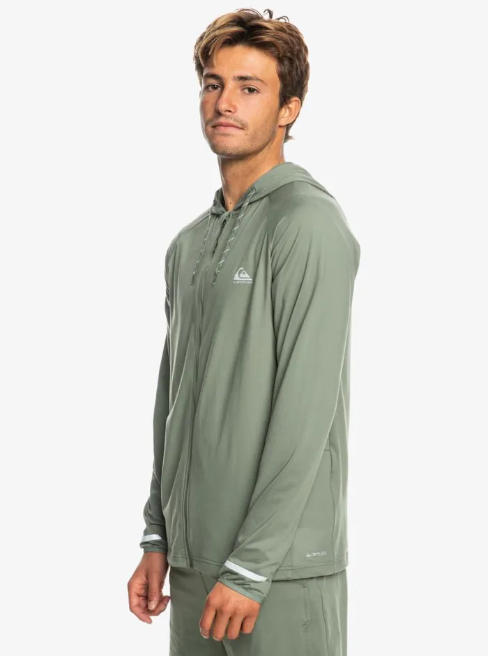 Quiksilver Knit Training Technical ZipUp Hoodie Laurel Wreath Mens Sweatshirts and Hoodies