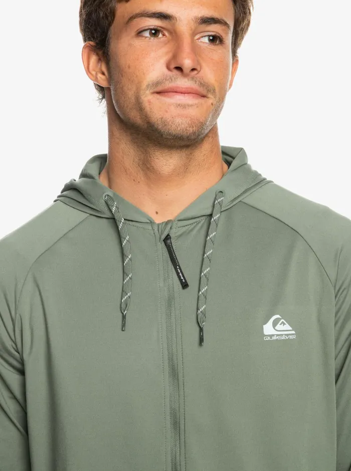 Quiksilver Knit Training Technical ZipUp Hoodie Laurel Wreath Mens Sweatshirts and Hoodies