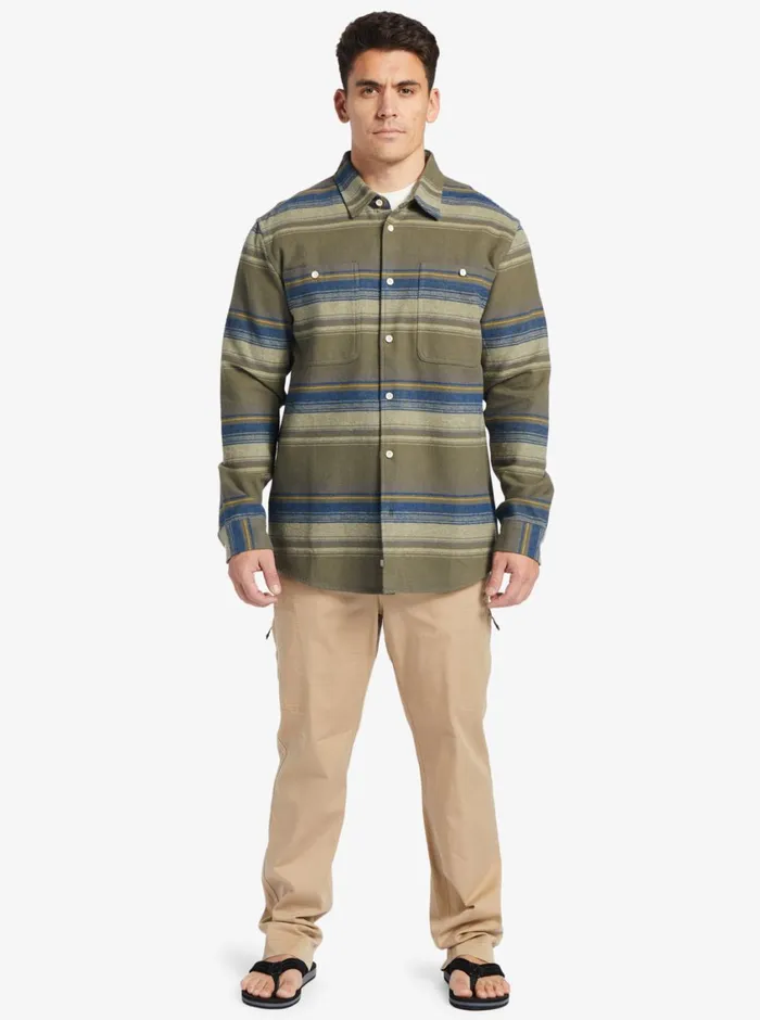 Quiksilver Lowest Tide Flannel Long Sleeve Top Dusty Olive Lowest Tide MensWaterman Shirts and Polos Quiksilver Lowest Tide Flannel Long Sleeve Top Dusty Olive Lowest Tide MensWaterman Shirts and Polos