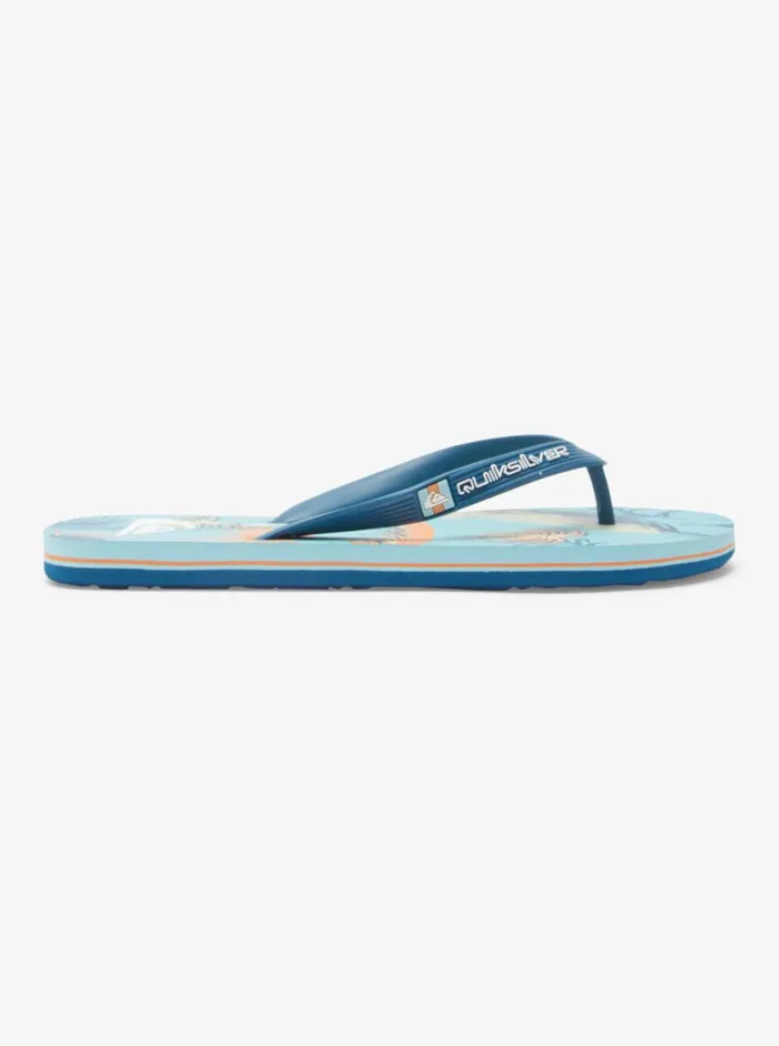 Quiksilver Molokai Art FlipFlops Blueblackyellow Mens Sandals