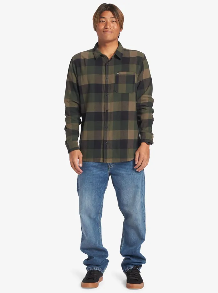 Quiksilver Motherfly Long Sleeve Shirt Major Brown Motherfly Mens Shirts and Polos