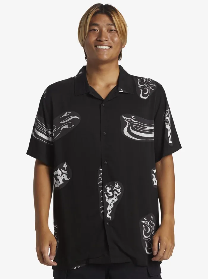 Quiksilver Pool Party Casual Short Sleeve Woven Shirt Black Aop Best Mix Ss Mens Shirts and Polos Quiksilver Pool Party Casual Short Sleeve Woven Shirt Black Aop Best Mix Ss Mens Shirts and Polos