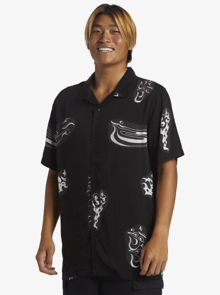 Quiksilver Pool Party Casual Short Sleeve Woven Shirt Black Aop Best Mix Ss Mens Shirts and Polos Quiksilver Pool Party Casual Short Sleeve Woven Shirt Black Aop Best Mix Ss Mens Shirts and Polos