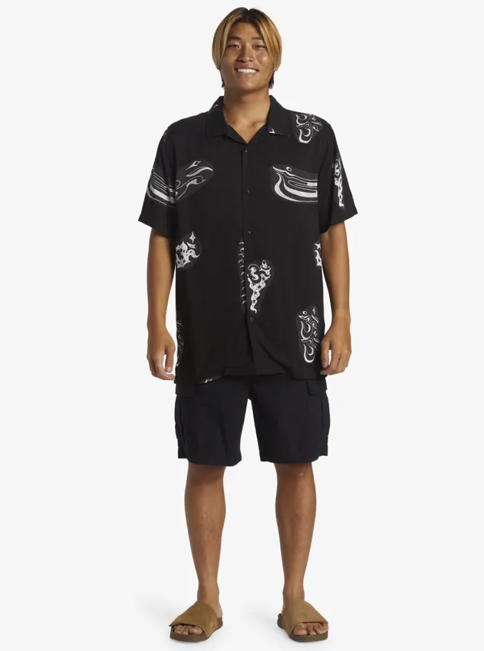 Quiksilver Pool Party Casual Short Sleeve Woven Shirt Black Aop Best Mix Ss Mens Shirts and Polos Quiksilver Pool Party Casual Short Sleeve Woven Shirt Black Aop Best Mix Ss Mens Shirts and Polos