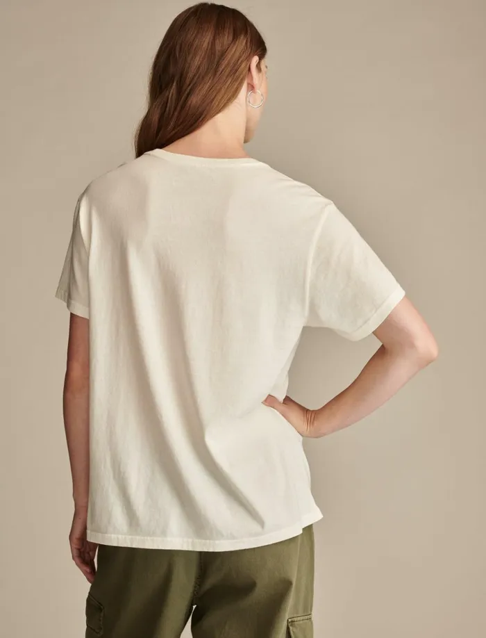 Raise One In Their Honor Boyfriend Tee Snow White Women Lucky Brand Graphic Tees