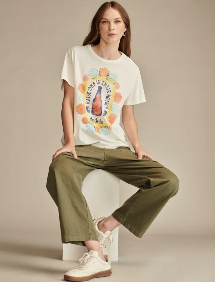 Raise One In Their Honor Boyfriend Tee Snow White Women Lucky Brand Graphic Tees