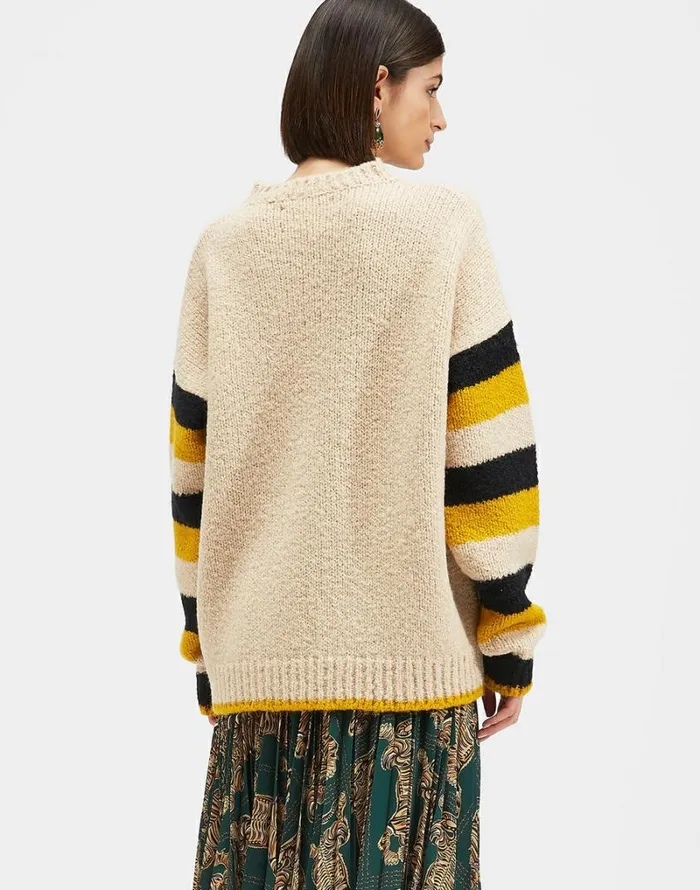Ready To Wear Knitwear La Double J Crew Boy Sweater Cammellonerogiallo