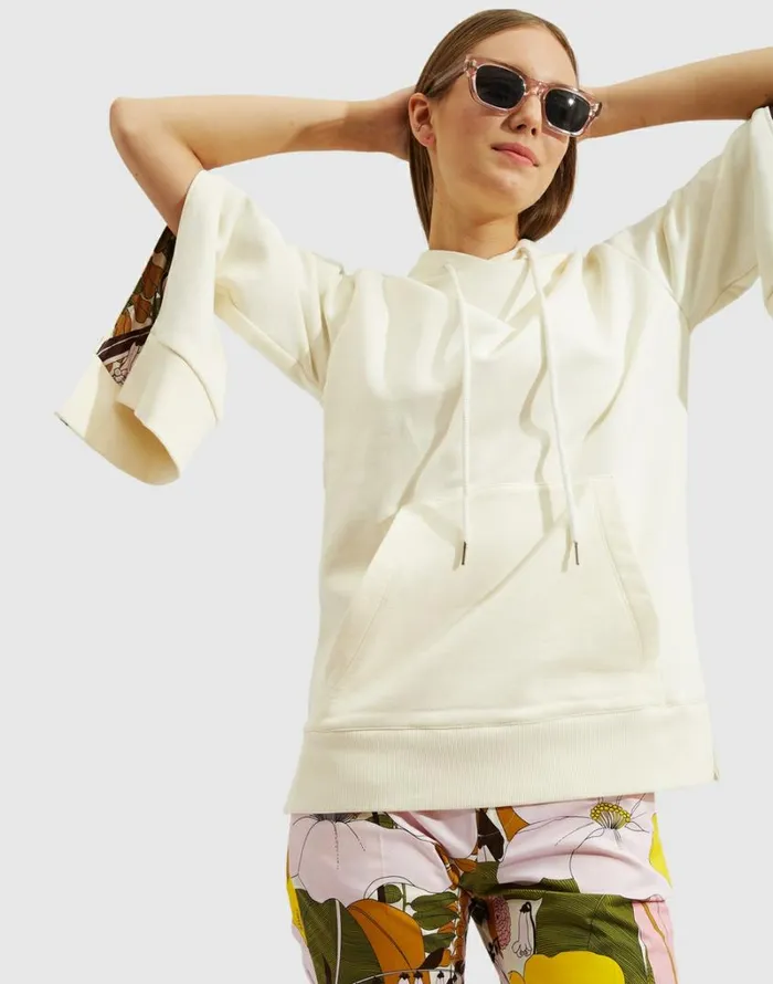 Ready To Wear TShirts and Sweatshirts La Double J Girlfriend Hoodie Solid Ivory