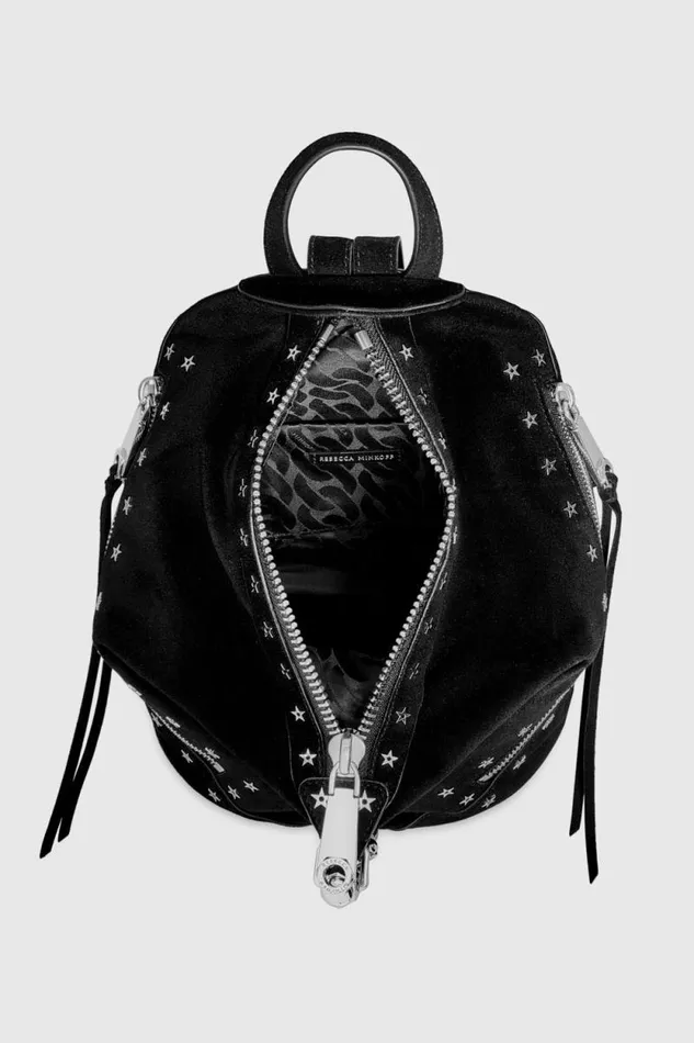 Rebecca Minkoff Backpacks Julian Zipped Medium Backpack With Studs Black 8211 Handbags