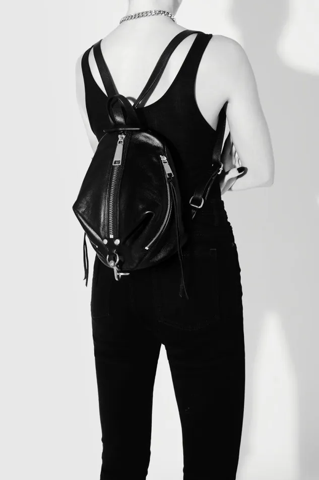 Rebecca Minkoff Backpacks Julian Zipped Medium Backpack With Studs Black 8211 Handbags