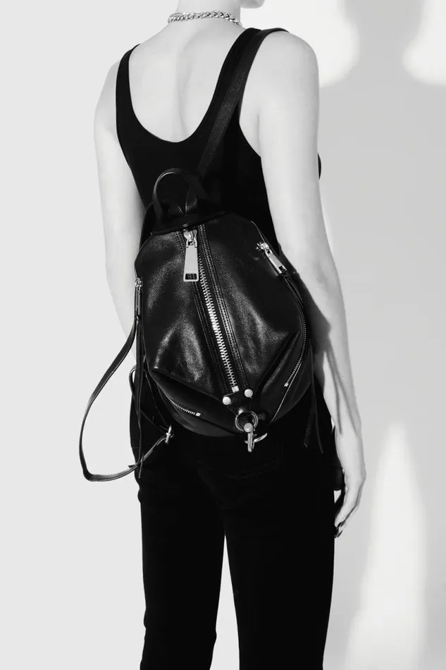 Rebecca Minkoff Backpacks Julian Zipped Medium Backpack With Studs Black 8211 Handbags