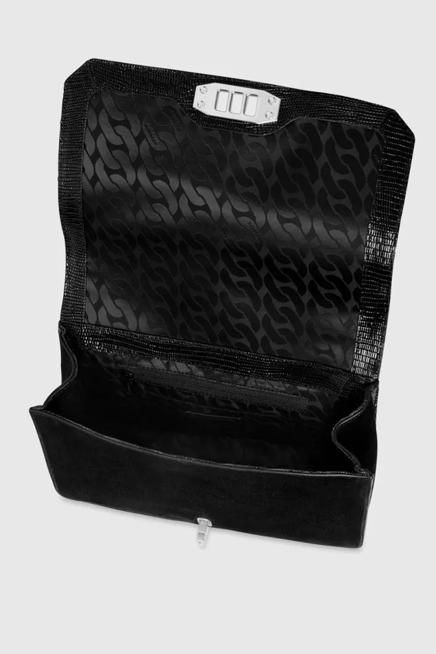 Rebecca Minkoff Crossbody Bags Chevron Quilted Love Crossbody Blacksilver 8211 Handbags