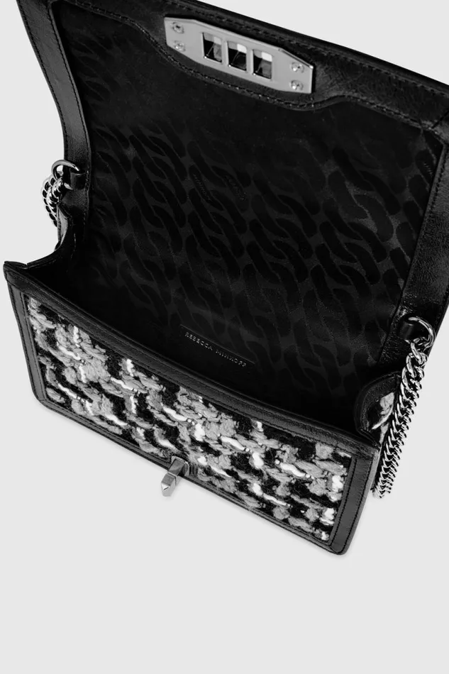Rebecca Minkoff Crossbody Bags Chevron Quilted Small Love Crossbody Blackgunmetal 8211 Handbags