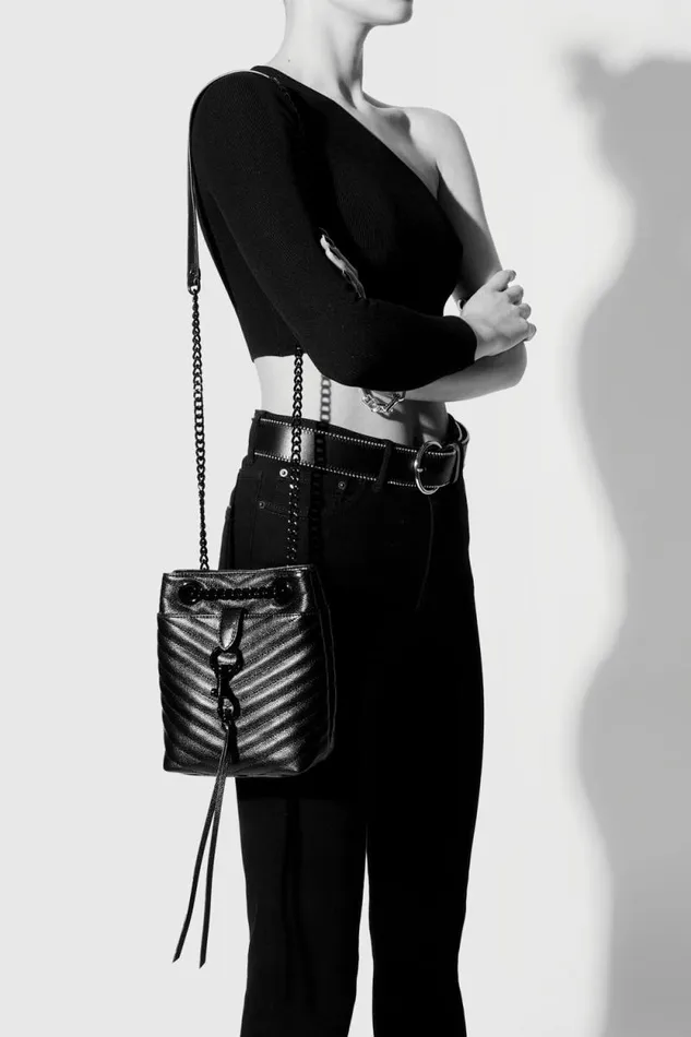 Rebecca Minkoff Crossbody Bags Edie Mini Bucket Black 8211 Handbags