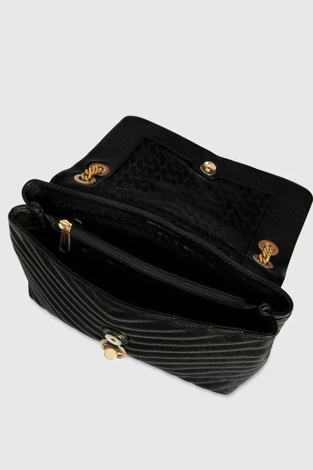 Rebecca Minkoff Shoulder Bags Edie Flap Shoulder Bag Blackantique Brass 8211 Handbags